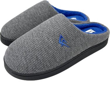 Домашні тапочки JOMIX для чоловіків та жінок, теплі, з піною Memory Foam, зручні та неслизькі, для дому та вулиці, 45 EU, сірий, блакитний