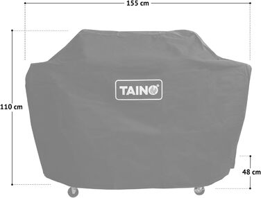 Газовий гриль TAINO RED 4+1 з чохлом для BBQ, захисна обкладинка для гриля-вагончика