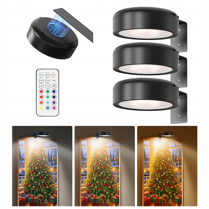 Набір із 3 магнітних підсвіток для картин на батарейках, настінні світильники для картин