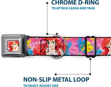 Нашийник для собак Buckle Down Ariel, рожево-блакитний, повний колір, розмір L (15-26 дюймів, 2.5 см)