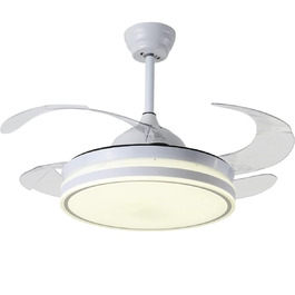 Вентилятор стельовий Bel Air Asgard 108 см з LED, DC-мотор, пульт, 3 режими, білий MINI