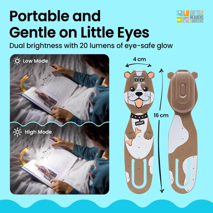 Перезаряджувана LED лампа-закладка Flexilight для читання | Кліпса для книг дітям та дорослим | Аксесуар для читання | Подарунок для книголюбів