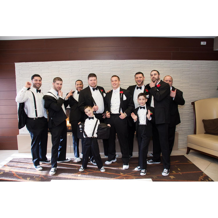 Чорна краватка-метелик HISDERN з кишеньковим хустинкою для чоловіків, однотонна, регульована, для вечірки, весілля, смокінгу