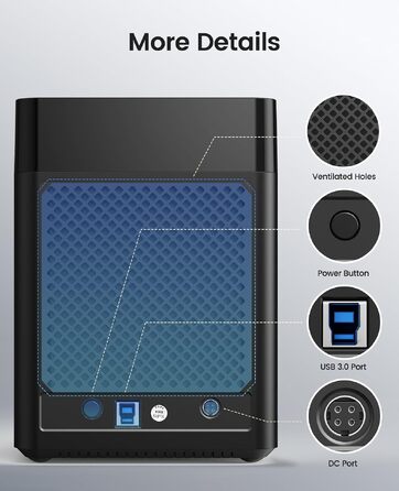 Зовнішній HDD-корпус ORICO DS500U3 на 5 слотів USB 3.0 для SATA HDD 3.5