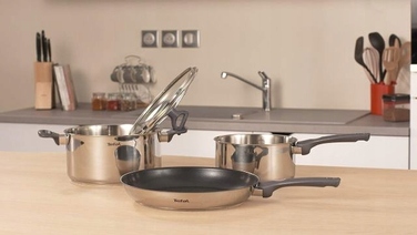 Набір каструль Tefal Daily Cook G713SB45 з нержавіючої сталі, 11 предметів