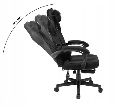 Ігрове крісло IMBA seat Emperor, тканина, чорне