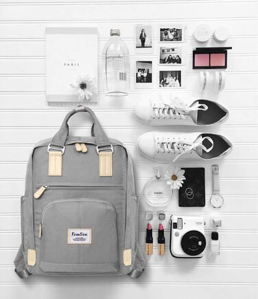 Шкільний рюкзак YAMTION для дівчат-підлітків, 15.6 дюймів, з відділенням для ноутбука та USB-портом, для школи, університету, подорожей, роботи, офісу, бежевий