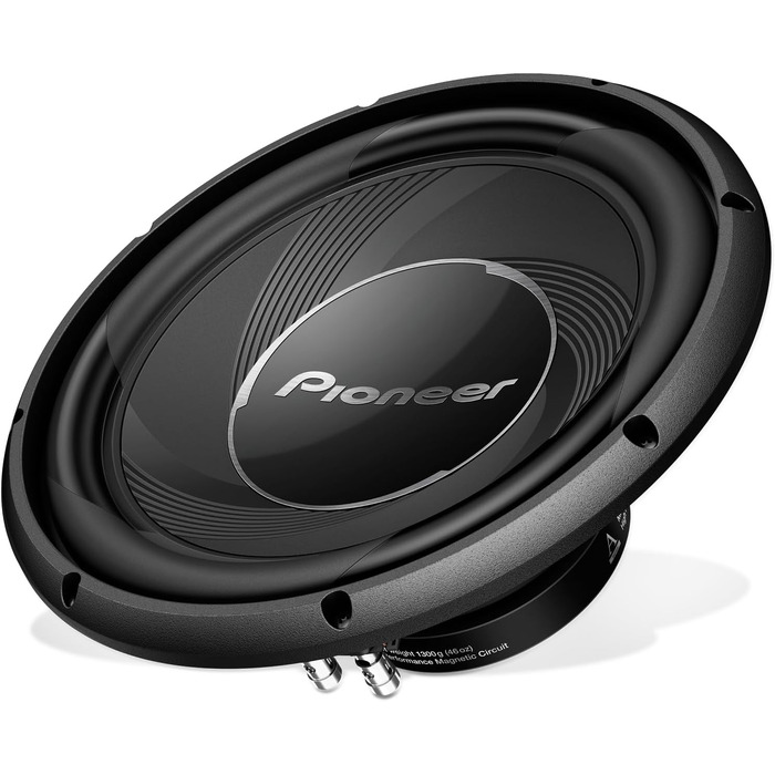 Сабвуфер Pioneer TS-A30S4 30 см, 1400 Вт, чорний, IMPP мембрана, потужний звук