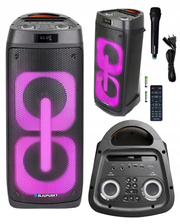 Портативна Bluetooth-колонка Blaupunkt PB50LED Party Box з мікрофоном для караоке
