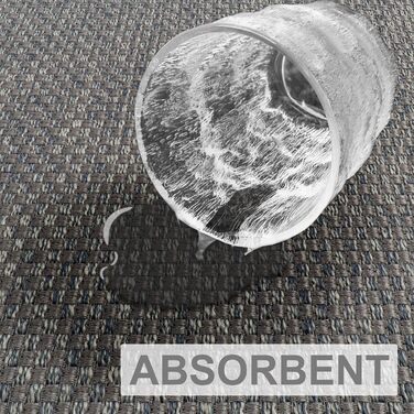 Килимок для дому LEKEEPGO 43 x 75 см, сірий, антиковзаючий, миючий, для входу, поглинаючий бруд