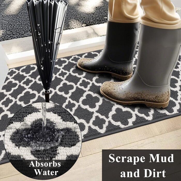 Килимок для підлоги SHACOS, антиковзаючий, для кухні, вітальні, передпокою, 50x150 см (60x300 см), темно-сірий