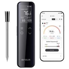 Термометр для гриля та духовки BFOUR WiFi Bluetooth з 6 датчиками, IP67, 2600mAh, керування через додаток