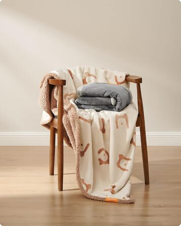 Водонепроникний коврик для собак Feandrea, Sherpa Fleece, 152x127 см, XL, для собак та котів, машинне прання, захист дивану, бежевий, XXL (203 x 152 см)