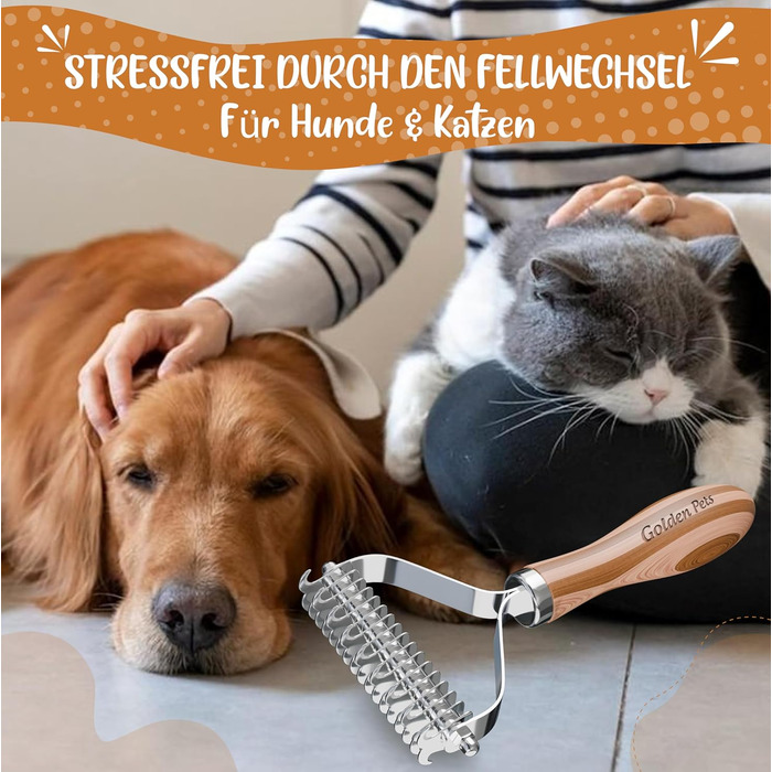 Щітка для підшерстка собак та котів, бамбукова, M-L | TESTURTEIL SEHR GUT