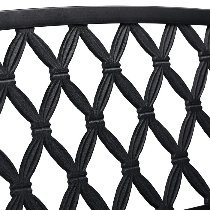 Relaxdays Metal Garden Bench with Wicker Pattern