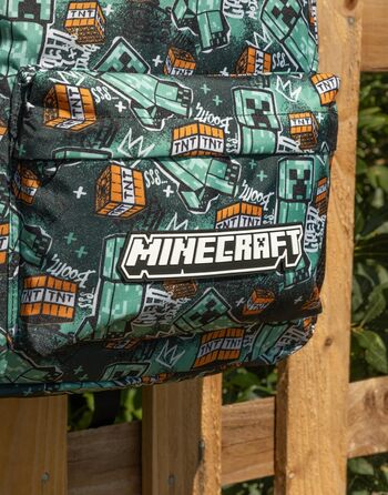 Рюкзак Minecraft для хлопчиків: ігровий рюкзак з принтами Creeper, Zombie, Skelett, Enderman та Павук з печери | Для школи, подорожей, геймінгу та щоденних виходів (Aop Creeper)