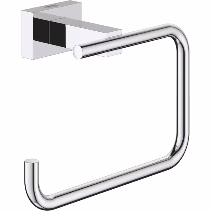 Essentials Cube | WC Brush Holder | chrome | 40513001 & Essentials | Toilet Paper Holder | 40507001