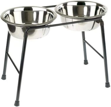 Подвійний годівник для тварин Classic Pet Products з нержавіючої сталі, 300 мм, 3200 мл (VIT-36757)