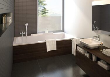 Hansgrohe Croma Select E Showerhead incl. showerhead holder, 3 spray patterns, White/Chrome, (1 spray pattern)