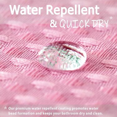 Штора для душу з малюнком вафель, водонепроникна, 183x183 см, рожева - міцний поліестер