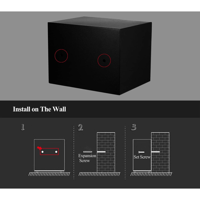 Електронний сейф Tresor Für Zuhause 6.6L: вогнестійкий, водонепроникний, з 2 ключами для цінностей, грошей та зброї