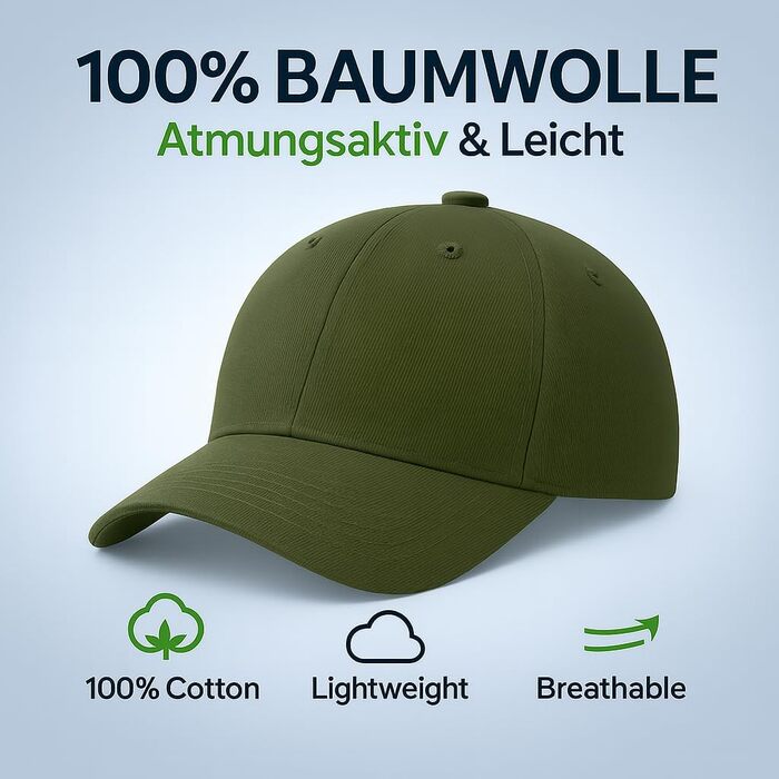Кепка бейсболка 4sold, бавовна, унісекс, регульована, для чоловіків та жінок, легка та дихаюча, для спорту, відпочинку, на вулицю, хакі