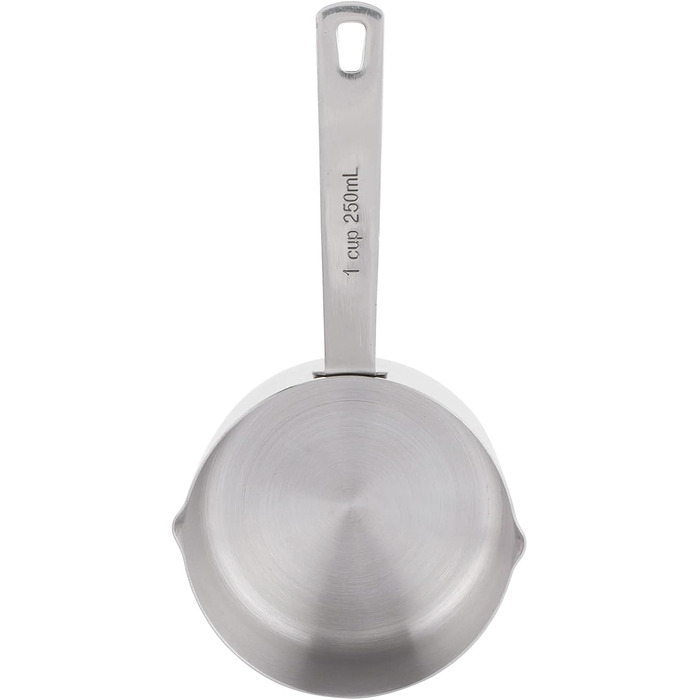 FBHappiness Stainless Steel 304 Measuring Cup, Metal Measuring Spoons, Baking Measuring Spoons with Scale, Cake Measuring Spoons for Kitchen, Household Scale (Size: 1/3 Cup 80 ml) (1 Cup 250 ml)