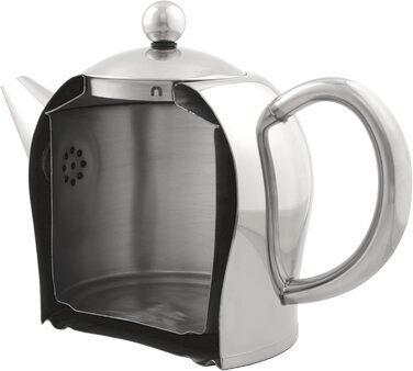 Bredemeijer small, round double-walled stainless steel teapot, 0.5 Liter