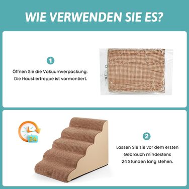 Широка сходинка для собак, невелика сходинка для домашніх тварин з нековзною поверхнею (Чорний та Білий, ) Чорний та Білий (Світло-коричневий, 5.0, 83x50x57см)