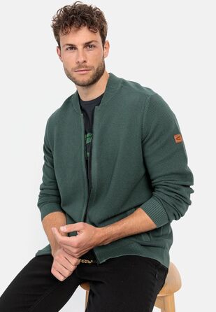 В'язаний кардиган чоловічий Camel Active з органічної бавовни, 4XL, Бежево-сірий