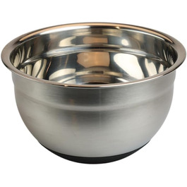 MOON HOME Миска для перемішування - Big Turbulence, з гумовим неслизьким дном, з нержавіючої сталі, придатна для миття в посудомийній машині, ідеальна для приготування їжі та випічки, міцна кухонна миска, Ø24 x 13 см (Велика/Мала)