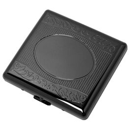 Стильний металевий футляр для сигарет і кредитних карток RFID, 85 мм, на 20 штук, для чоловіків і жінок, чорний