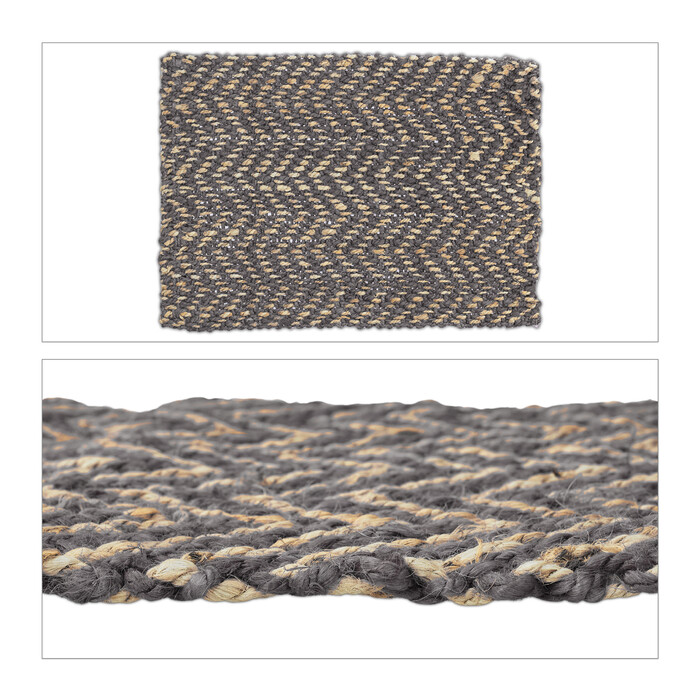Relaxdays Jute Rug, 60x90 cm