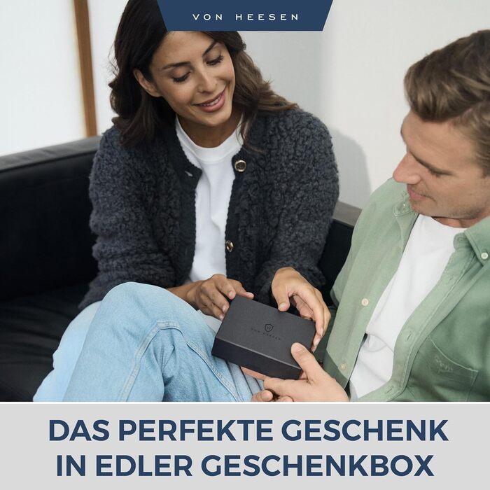 Картхолдер Von Heesen з монетницею RFID захист, шкіряний гаманець для жінок та чоловіків, чорний (Waxy)