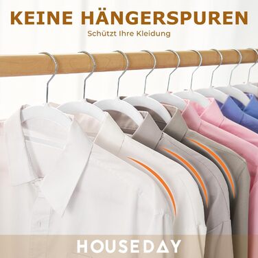 Набір вешалок для одягу House Day, 30 шт., велюрові, преміум-якість, обертаються на 360°, для сорочок, костюмів, светрів, штанів