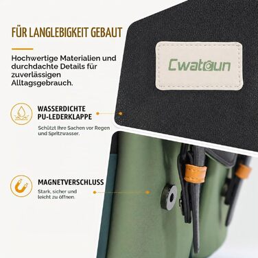 Сумка-чохол для DSLR камери Cwatcun, водовідштовхуюча сумка через плече для фотоапарата, зелена, розмір M