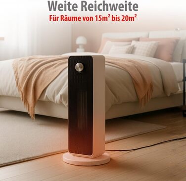 Електричний обігрівач та вентилятор Alpina - Турбо вентилятор з пультом та таймером, 2000W, регулювання температури 15-35°C