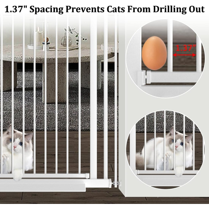 Захисне ворота для тварин Xifamniy, 155 см: безпека для дітей та домашніх тварин (без свердління)