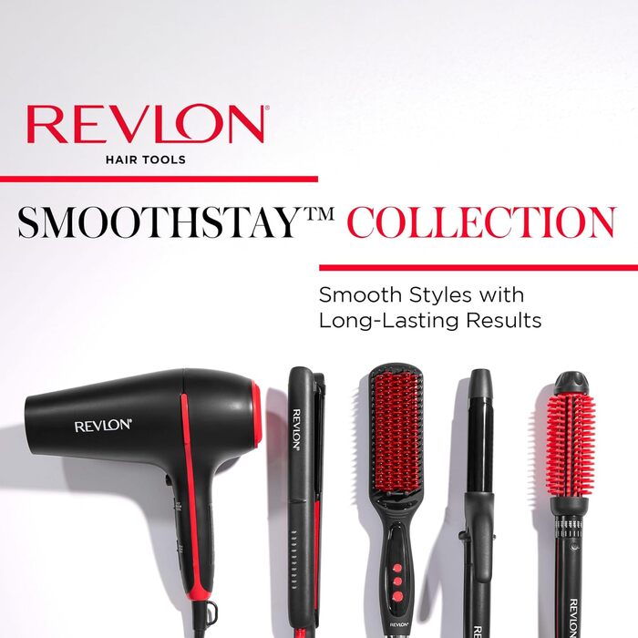 Revlon SmoothStay 25mm Coconut Oil Infused Flat Iron with Travel Pouch - RVST2211P