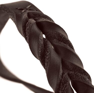 HUNTER Halsung Dressur SOLID EDUCATION, темно-коричнева, міцна шкіра, ручна плетіння, з гачком, Made in Germany, розмір L