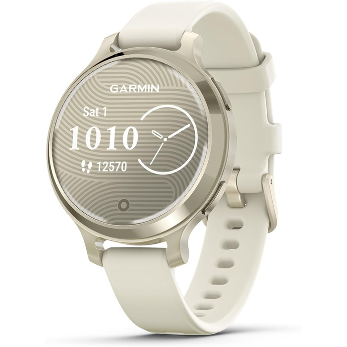 Розумний годинник Garmin Lily 2 Active 38mm Bone & Lunargold: GPS, 30+ спортивні додатки, 9 днів роботи, Garmin Pay
