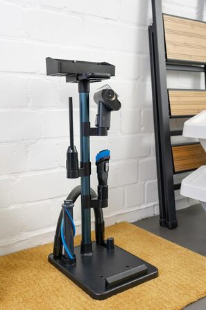 hoogo orga-nicer ST007 | Universal Stand Holder for Cordless Vacuum Cleaners with Suction Tubes from 32-46 mm Ø | Easy Assembly without Drilling | Stand Floor Stand Battery Stick Vacuum Accessories