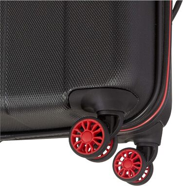 Чемодан Travelite Vector 77 см, L, з TSA замком, 103 л, чорно-червоний