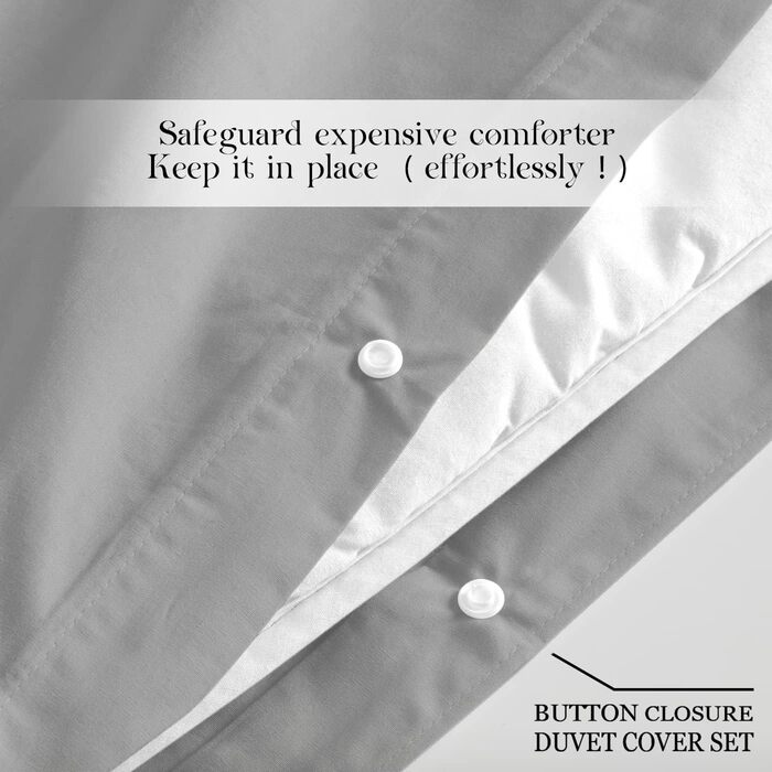 Комплект постільної білизни Sapphire Collection - простирадло та наволочки, без прасування, з перкалю, для спальні, срібний, Super King Super King