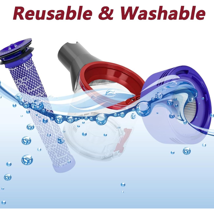 Замінник контейнера для пилу сумісний з Dyson V7 V8 SV10 SV11, покращений пилозбірник з HEPA та попереднім фільтром + щітка для чищення, каністра для пилу, запчастини Dyson 967699-01