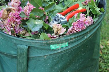 Садовий мішок GardenMate 160 л, саморозкладний, поліестер 600D, для збору листя та сміття