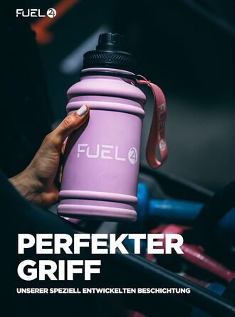 Extra Stark Stainless Steel Metal Water Bottle 1.3L & 2.2L - Leak-Proof & BPA-Free Stainless Steel Water Bottle - Robust Water Bottle Gym, Sports Stainless Steel Water Jug Bottle for Adults (1300 ml, Pink)