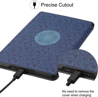 Чохол для Kindle 6' (11-го покоління) 2024/2022 (C2V2L3) - PU шкіра, захисний чохол з авто-сон/пробудження, Smart Cover, Löwenzahn (Блакитна квітка)