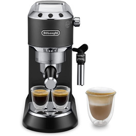 Еспресо-машина De'Longhi Dedica Style EC 685.B – компактна модель з професійним капучинатором, 1 л резервуар, чорний колір