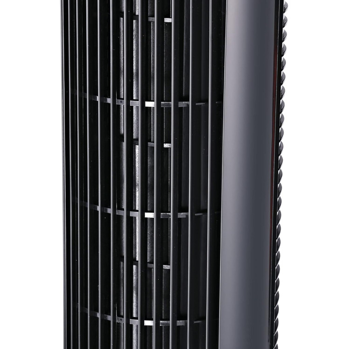 Турбовентилятор HOMCOM 45W з осциляцією, 3 швидкості, ABS, чорний, Ø27 x 75 см